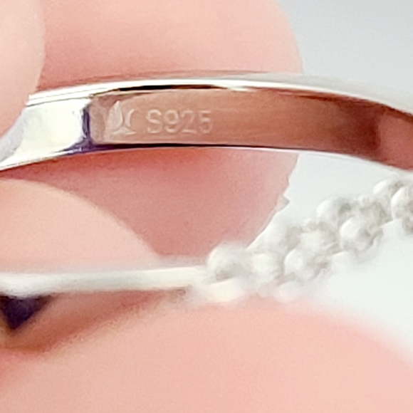 925 Sterling silver moon/star charm ring. New - Picture 5 of 6